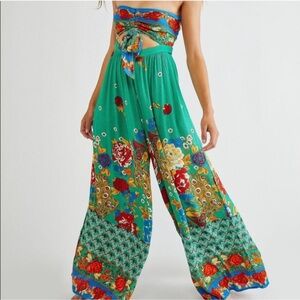 Free People Bali Birds of Paradise Jumpsuit